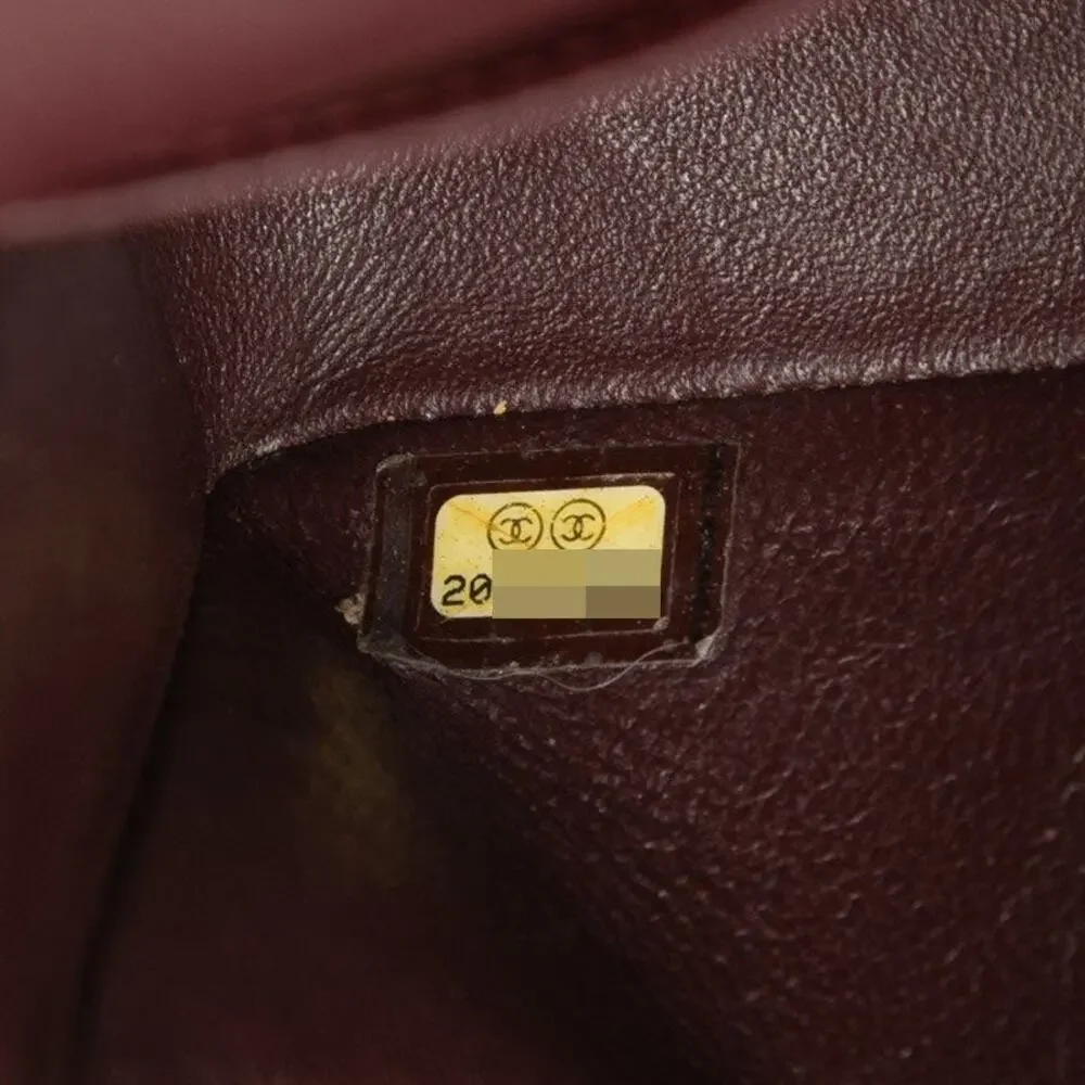 Chanel Coco Mark Matelasse 25 Caviar Skin Double Flap Chain Shoulder Bag Black